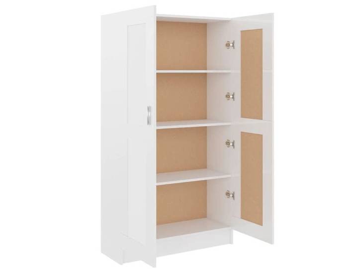 Maison Soldes MEUBLE Étagère Blanc brillant 82 5x30 5x150cm Bois d'ingénierie - Meuble de rangement pour Salon Chambre