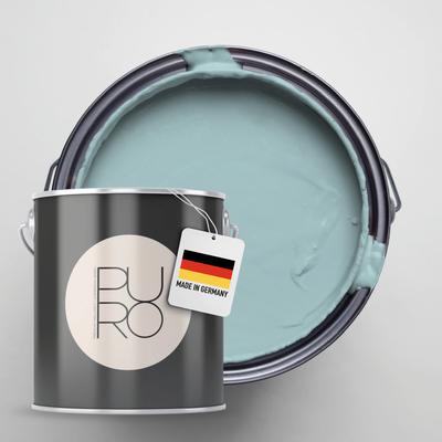 Wandfarbe A.S. CRÉATION "Premium Innenwandfarbe PURO Tuchmatt emerald green", blau (c4008 emerald grün), 2,5 l 2,5ml, Farben, ideal für Wohnzimmer, Schlafzimmer, Flur und Küche, Farbwelt Grün
