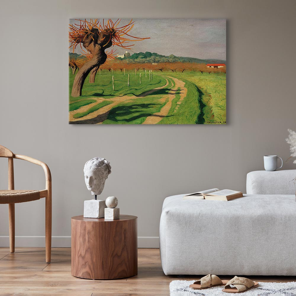 home24 Canvas afbeelding Vallée de la Cagne goud/multicolor, 60 x 40 cm