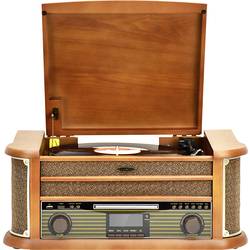 Reflexion HIF2002DAB Retro Stereoanlage DAB+, UKW, CD, Kassette, Plattenspieler, Bluetooth®, USB, Echtholzgehäuse, Aufnahmefunktion, Inkl. Fernbedienung 2 x 40