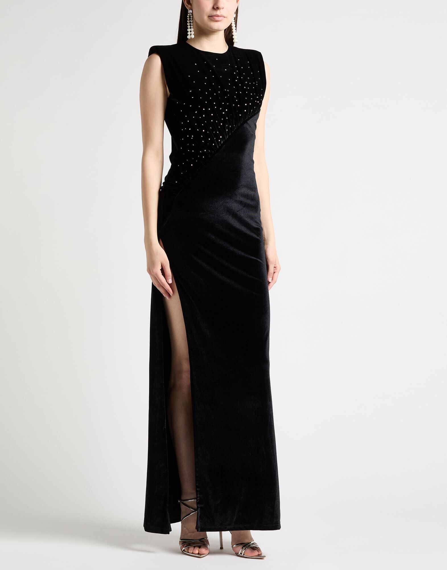 Amen. Vestido largo Mujer Negro 34,36,38 Mujer