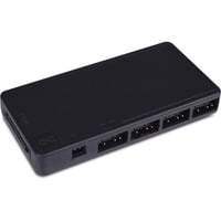 Core 11x 3-Pin DRGB Splitter, Lüftersteuerung schwarz, mit SATA-Stromanschluss