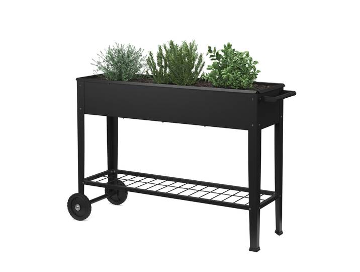 Hochbeet Stahl mit Räder 110 x 33 x 80 cm