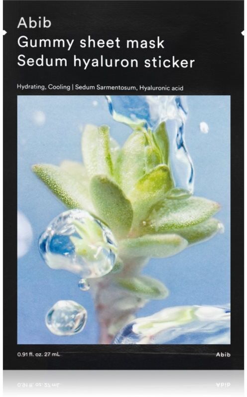 Abib Gummy Sheet Mask Sedum Hyaluron Sticker deeply moisturising mask with smoothing effect 27 ml