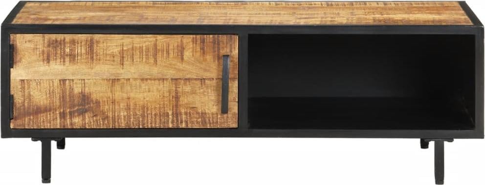 vidaXL Salontafel van ruw mangohout, B: 105 cm, D: 50 cm, H: 35 cm