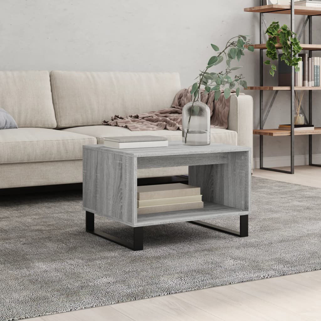 Metro Azilynn Sled Coffee Table with Storage Grey Sonoma