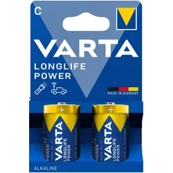 Longlife Power C (LR14) Baby 2er Blister plastikfrei