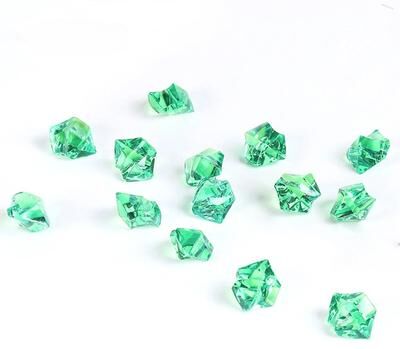 Uplifted Goods Architectural High Fidelity Crystal Transparent Simulation Ice dark Green 100pcs