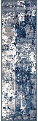 Nourison Grafix Indoor Blue Abstract Area Rug