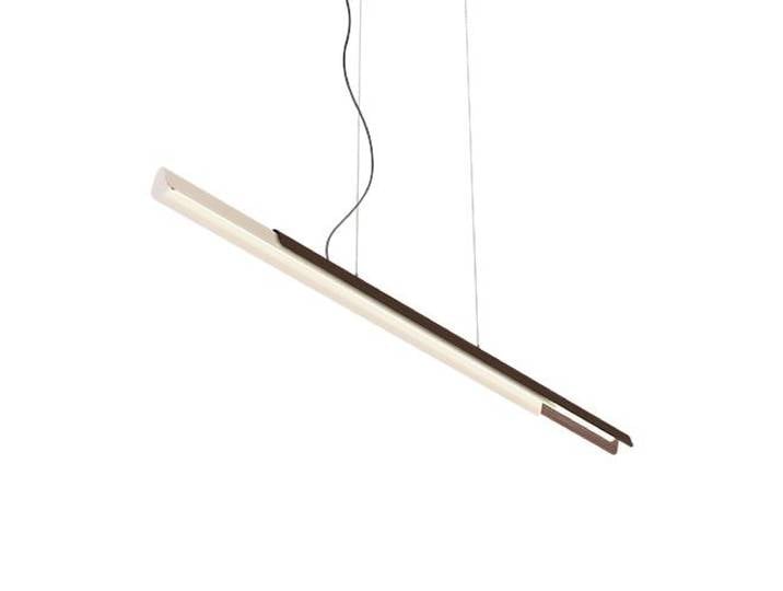KDLN KUNDALINI lampe à suspension DALA LINEAR (Finition sable et bois, 3000K - Polyéthylène et aluminium)