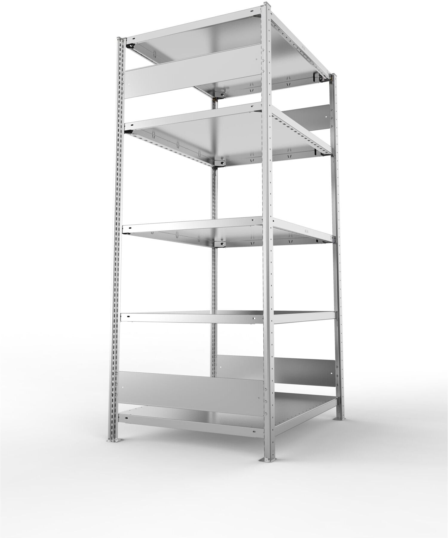 META S3 CLIP230 Fachbodenregal 2000x1000x800 mm, mit 5 Fachböden, beidseitige Bedienung, verzinkt (200185432)