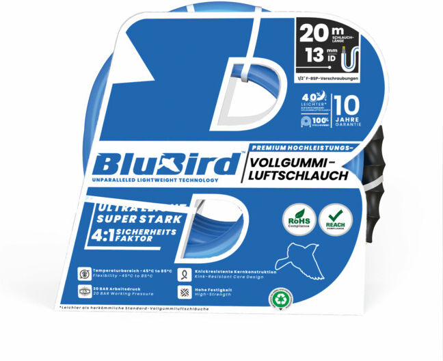 Riegler Set d'atelier BluBird, raccord de sécurité, Ø20x13, 20 m (WSG.BB.20X13.S20.DKSK)