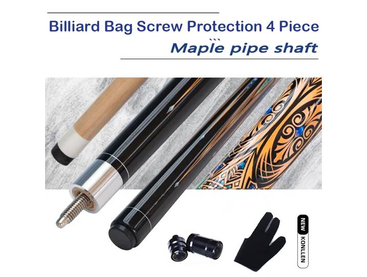 Queue de billard professionnelle à pointe de 13 mm fabriquée avec un bâton de queue de billard de haute qualité en bois dur avec protecteur de pointe à vis, idéale pour une utilisation en club
