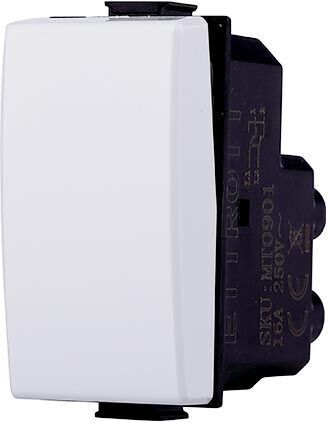 Ettroit Interruttore Unipolare 1p 16a Compatibile Bticino Matix Colore Bianco