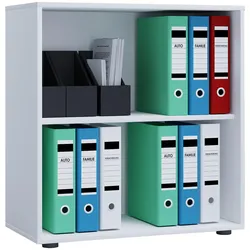 VCM, Aktenschrank, Holz Büroschrank Aktenregal Lona 2 Fächer (70 x 37 x 74 cm)
