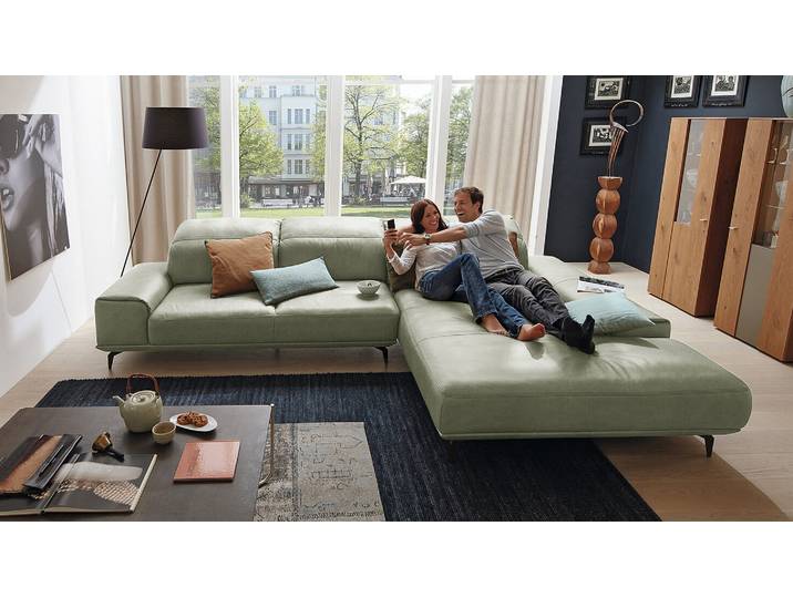 Musterring MR 2490 mit Funktion echt Leder Ecksofa