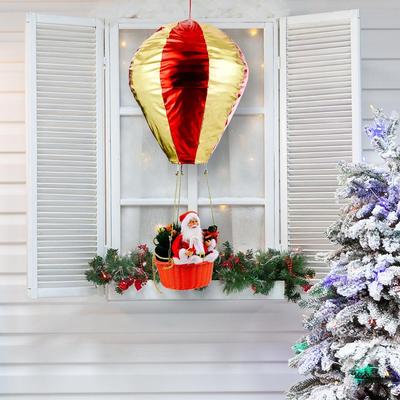 Inspired Deals Santa Hot Air Balloon Christmas Hanging Decoration For Home Shop Hotel Ceiling Decor Santa Hot Air Balloon