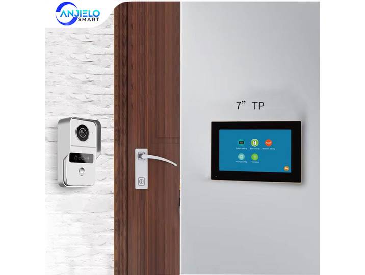 ANJIELO TUYA Smart 1080P 10 pouces Écran tactile 7 couleurs Interphone vidéo Wi-Fi Moniteur domestique (non un système filaire 4 fils)