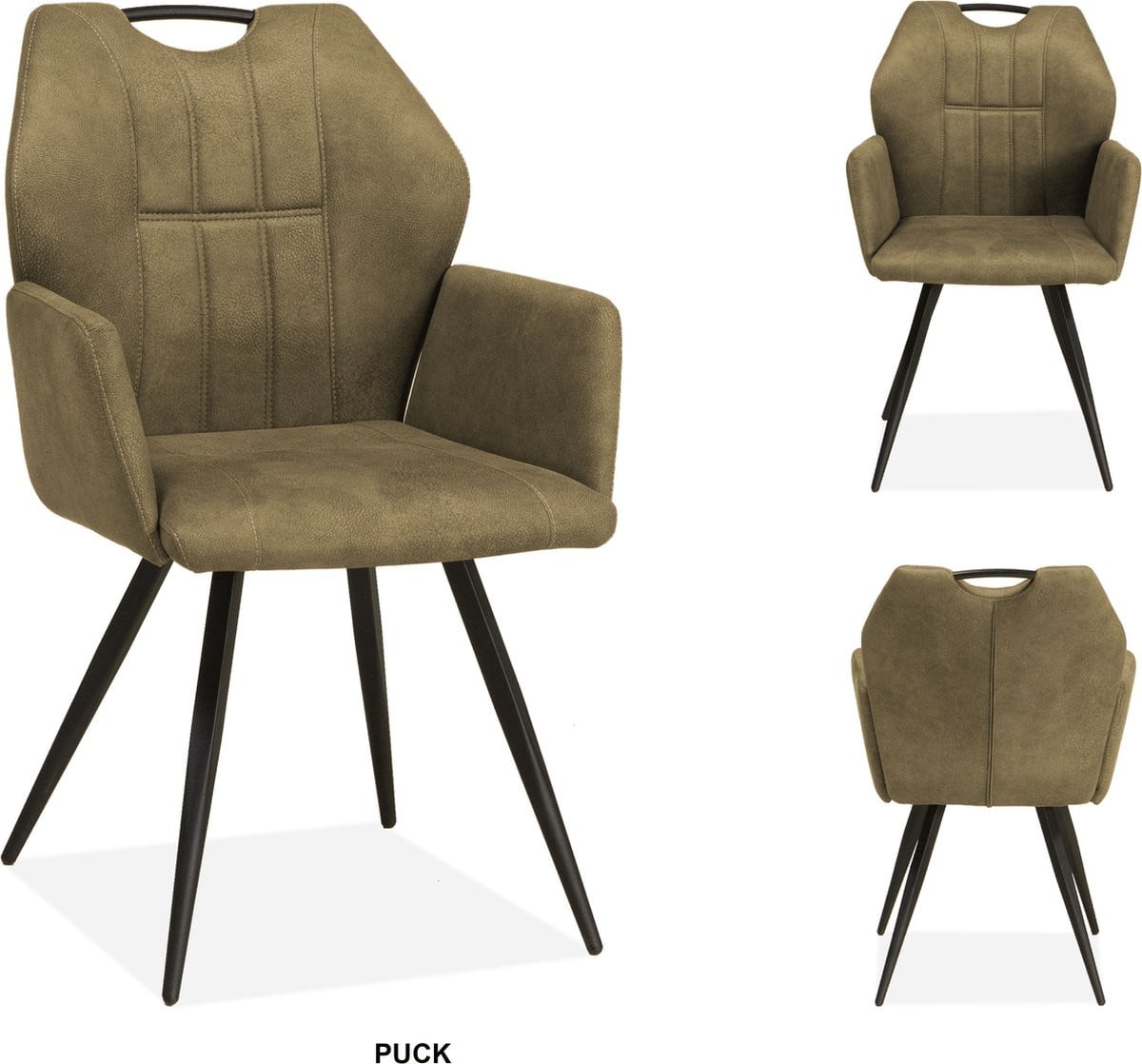 MX Sofa Eetkamerstoel Puck - Mosgroen