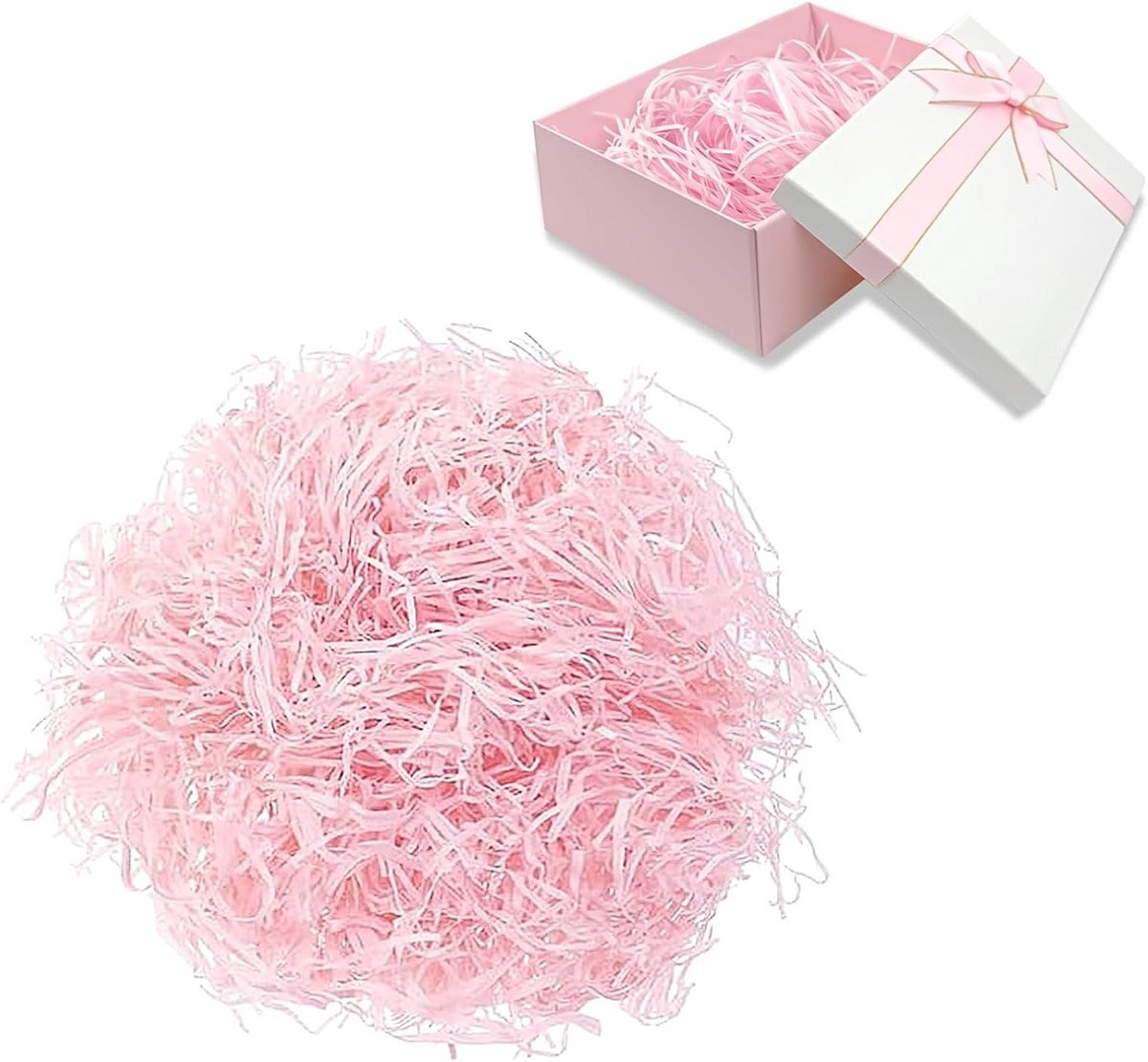 Lichtroze vullingmateriaal voor cadeaus en pakketten 300g