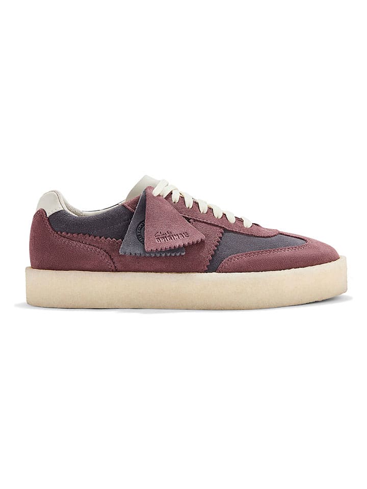 Clarks Leder-Sneakers "Tor 80" in Pink/ Dunkelblau - 38