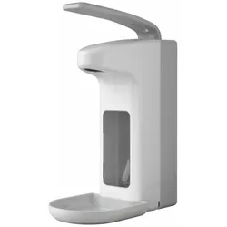 TEMDEX® 119932 Desinfektionsmittel- & Seifen-Spender mit Armhebel - 1.000 ml, grau, Kunststoff
