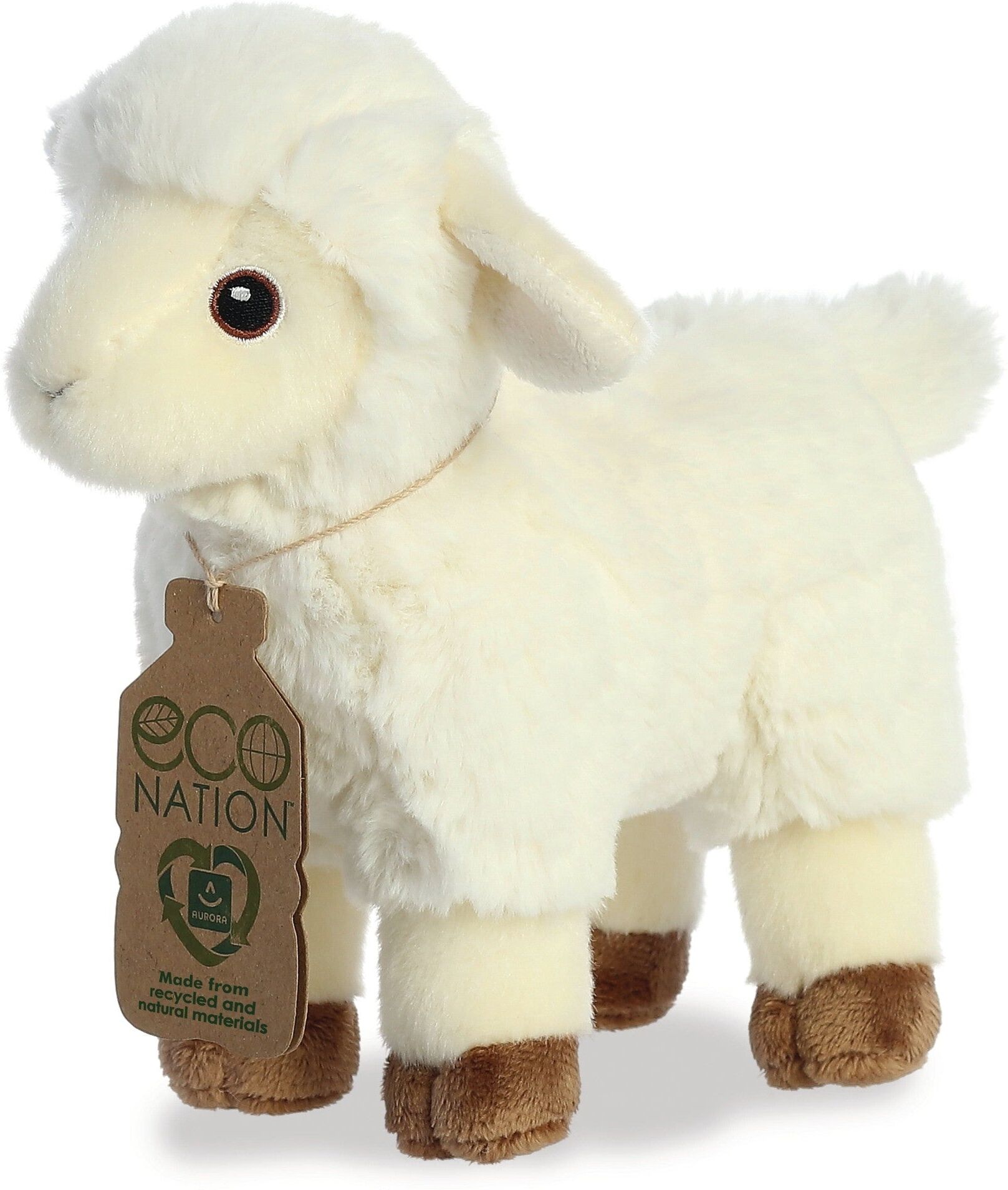 Aurora Eco Nation 8" Plush Lamb, Eco-Friendly Materials, 20cm, for Kids
