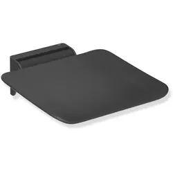 HEWI Klappsitz System 900, Wandkonsole aus Edelstahl, Sitzfläche aus strukturiertem Kunststoff, 350x340mm