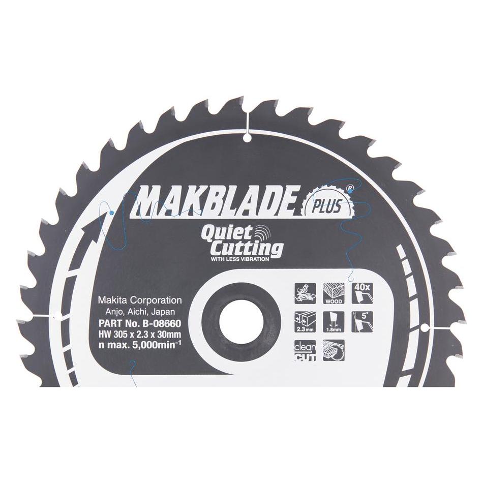 Makita B-08660 TCT-Säge 305X2.3X30mm 5° T40 MAKBLADE PLUS (B-08660)