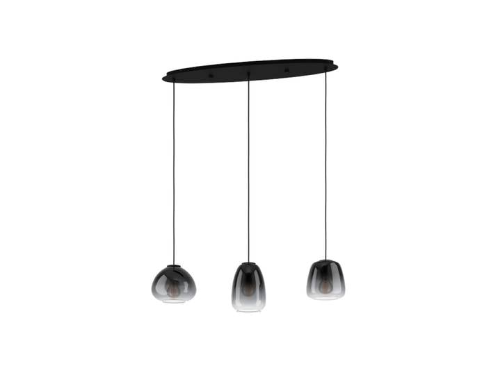 EGLO AGUILARES long table pendant oak/smoke