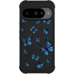 Nivocase Hülle für Google Pixel 10 Stossfeste Handyhülle NIVOmax Case Schwarz Muster Schmetterling (Google Pixel 10), Smartphone Hülle, Schwarz