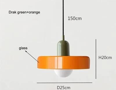 Inspired Living Nordic Elegance Retro Glass Pendant Light LED Indoor Hanging Light Fixture For Living Room & Dining b3 warm White 220v