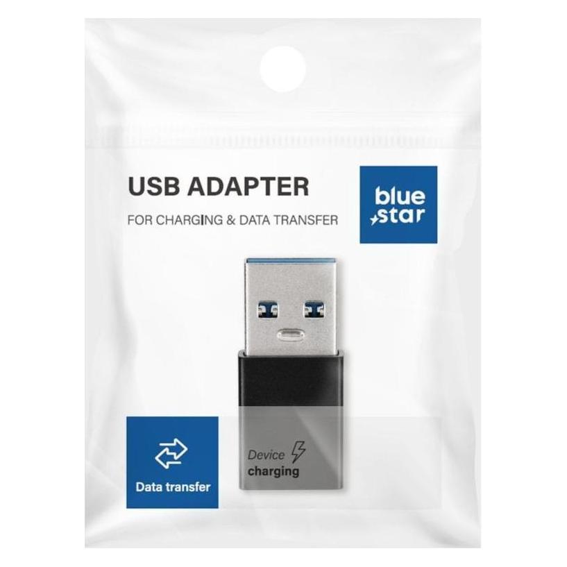 Blue Star Premier Converter Blue Star Adapter Type C to USB A 3.0 Blue Star - black (USB-A, USB-C) (ADA-BSTAR-C2A-BK)