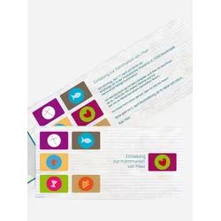 Einladung zur Kommunion selbst gestalten mit Spruch und Fotos im Onlinedesigner bei Meine-Kartenmanufaktur.de