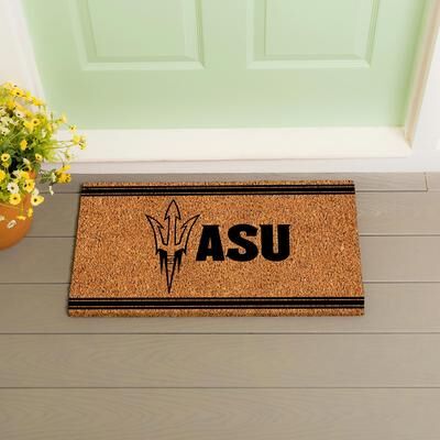 Evergreen Arizona State University Monochrome Indoor/Outdoor Coir Door Mat