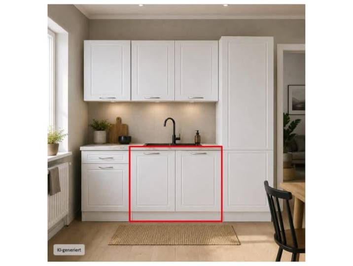 HTI living Spülenunterschrank Jenna Country Weiß 80 cm