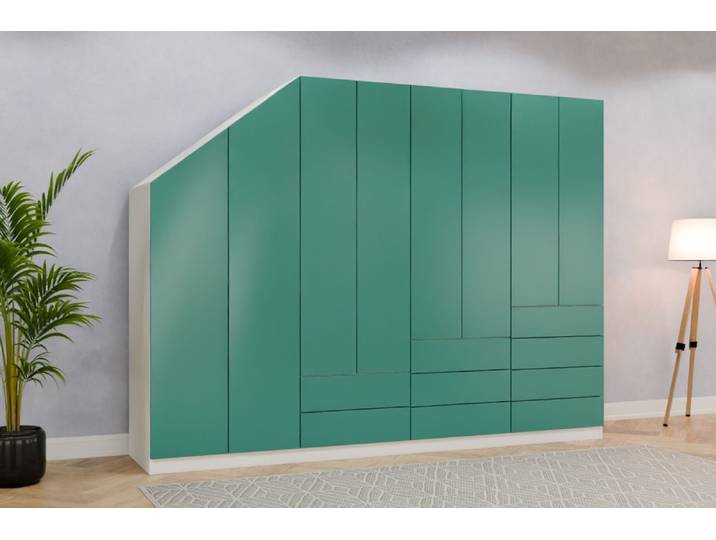 Schrank nach Maß - RAL 6033 Minttürkis - 210x280x62cm - Individuell konfigurieren
