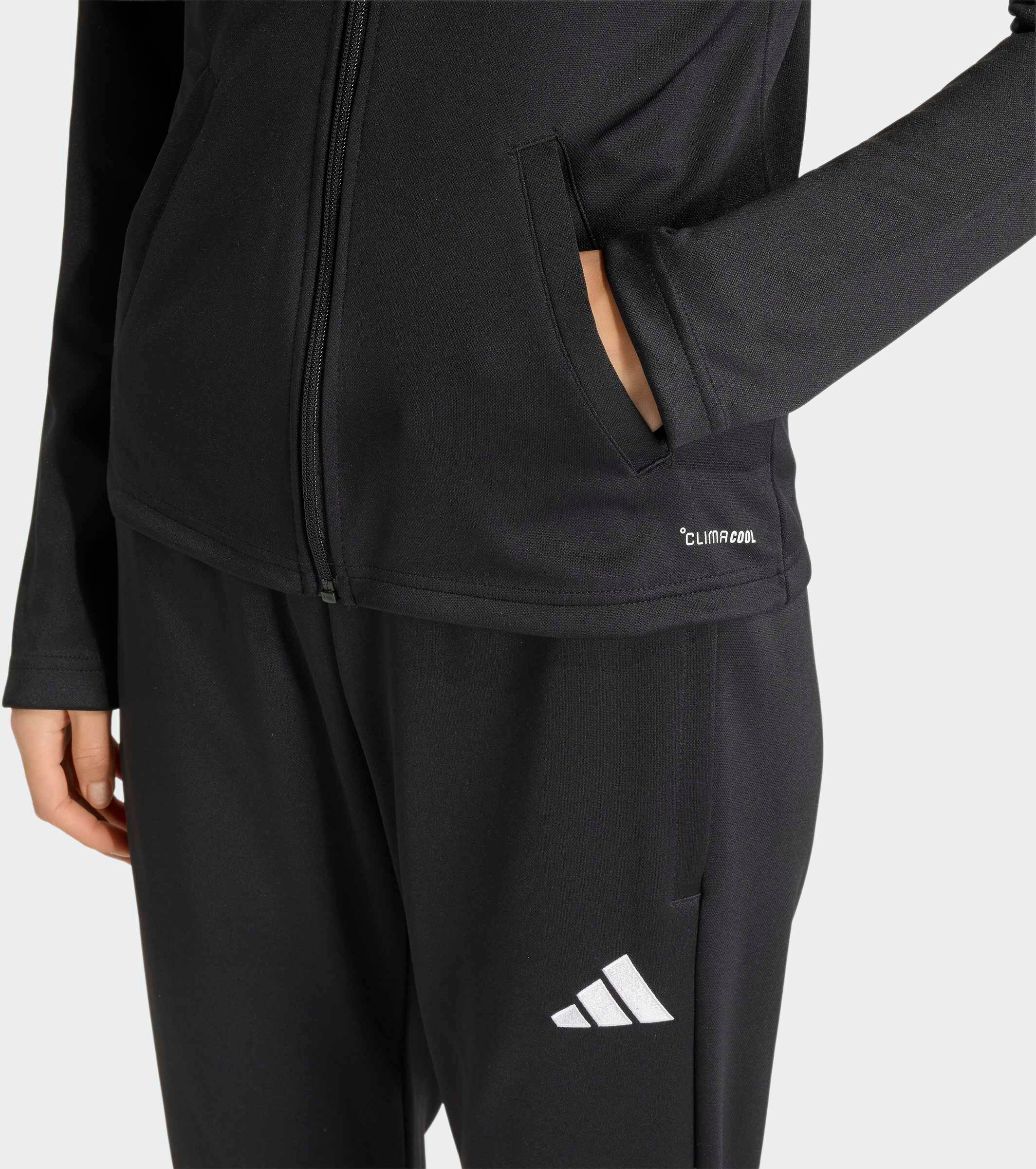 Trainingsjacke ADIDAS PERFORMANCE "ENTRADA26 ORIGINALS", Damen, Gr. XXL, schwarz (schwarz, weiß), Obermaterial: 100% Polyester, Jacken Trainingsjacke