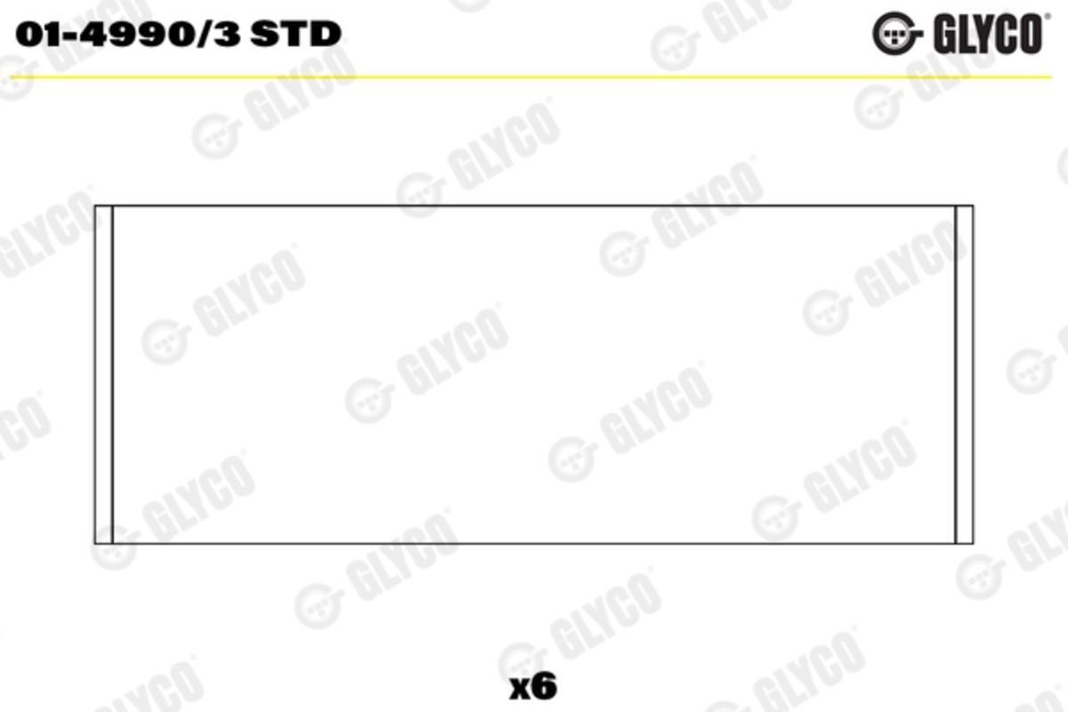 Coussinet de vilebrequin GLYCO 01-4990/3 STD