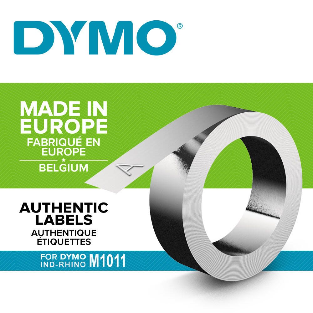 DYMO® Original IND-Prägeband für Rhino M1011, 12mm x 3.65m, Aluminium, haftend 35800