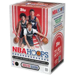 Topps NBA Hoops 2025/26 Value Box – Basketball Sammelkarten Box mit 56 Cards & Chance auf Autogramme