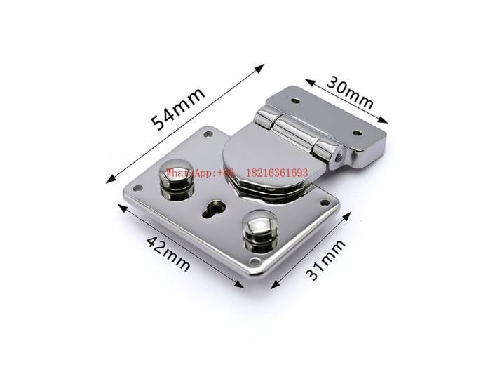 Accessoires de quincaillerie pour bagages en cuir, serrure carrée en acier inoxydable, serrure de bagage or noir