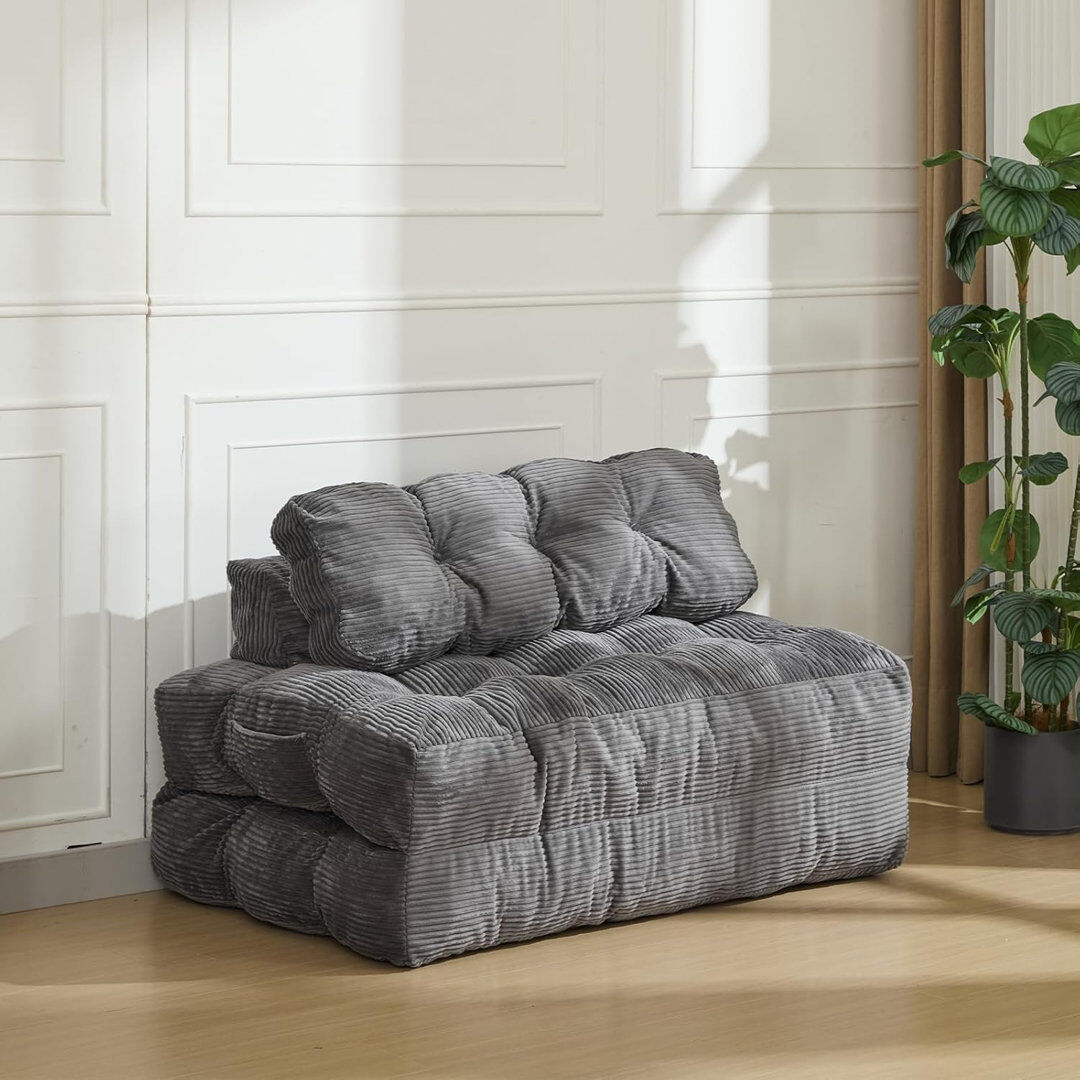 Blue Elephant 129.8 " Upholstered Futon 46cm H X 129.8cm W