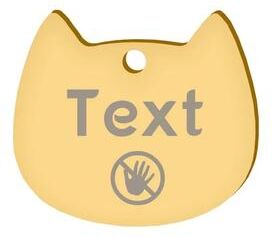 Inspire Select Personalized Stainless Steel Pet ID Tag Custom Engraved Cat & Dog Name Tag Charm With Phone Number golden 387 s