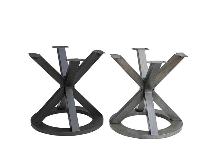 Tischgestell Metall rund MERID Tischfuß Eisen geschmiedet Design