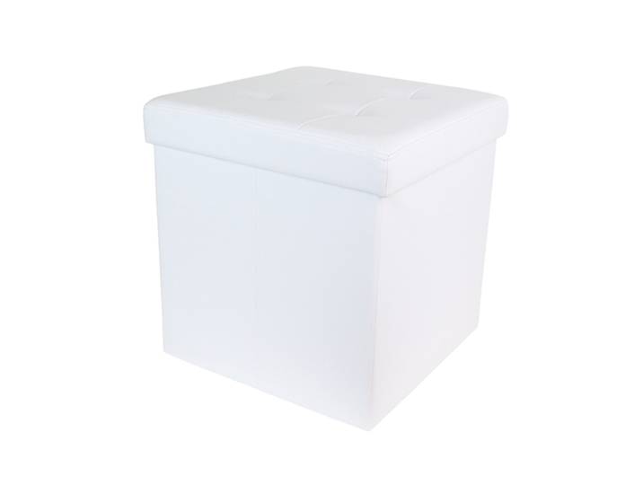 Pouf pliable Lolo Pu Blanc - Basika