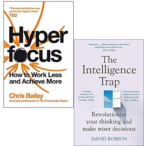 Pan Macmillan Hyperfocus & The Intelligence Trap 2 Book Set by Chris Bailey and David Robson