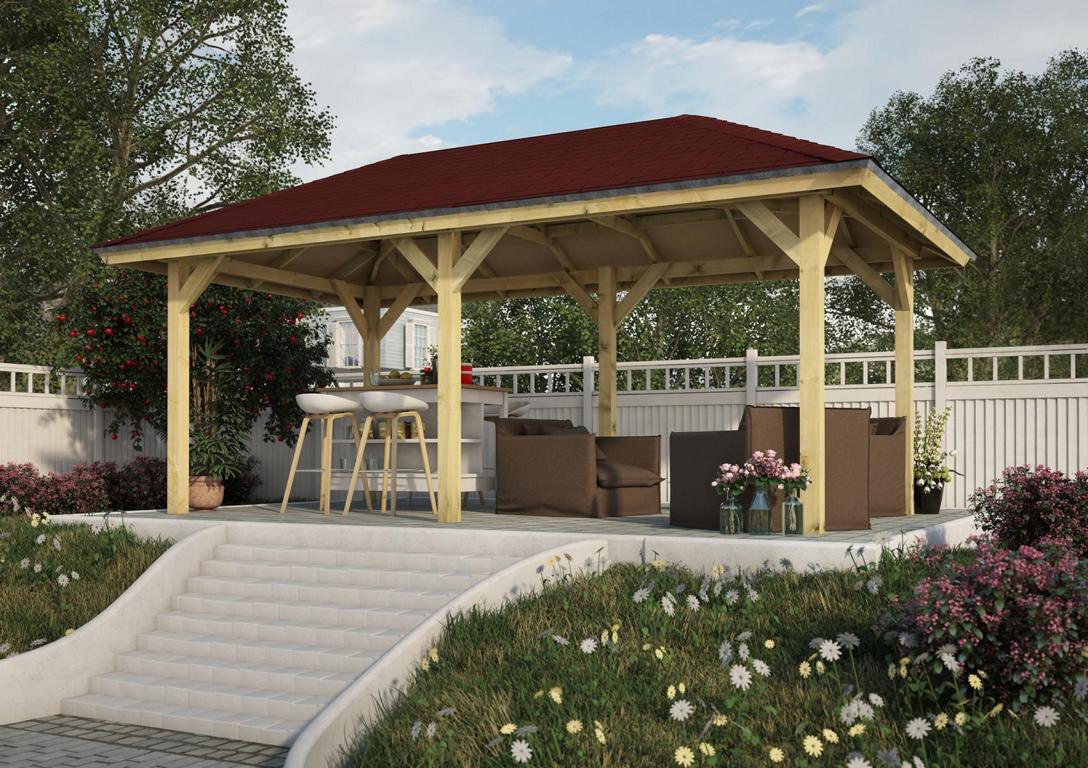 KARIBUHOLZT Pavillon Bergen 2, 265x517x290 KDI 08426782