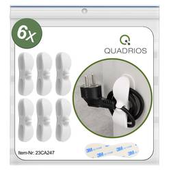 Quadrios 23CA247 Kabelhalter selbstklebend 23CA247 Bündel-Ø (Fest)=8 mm Weiß 6 St.