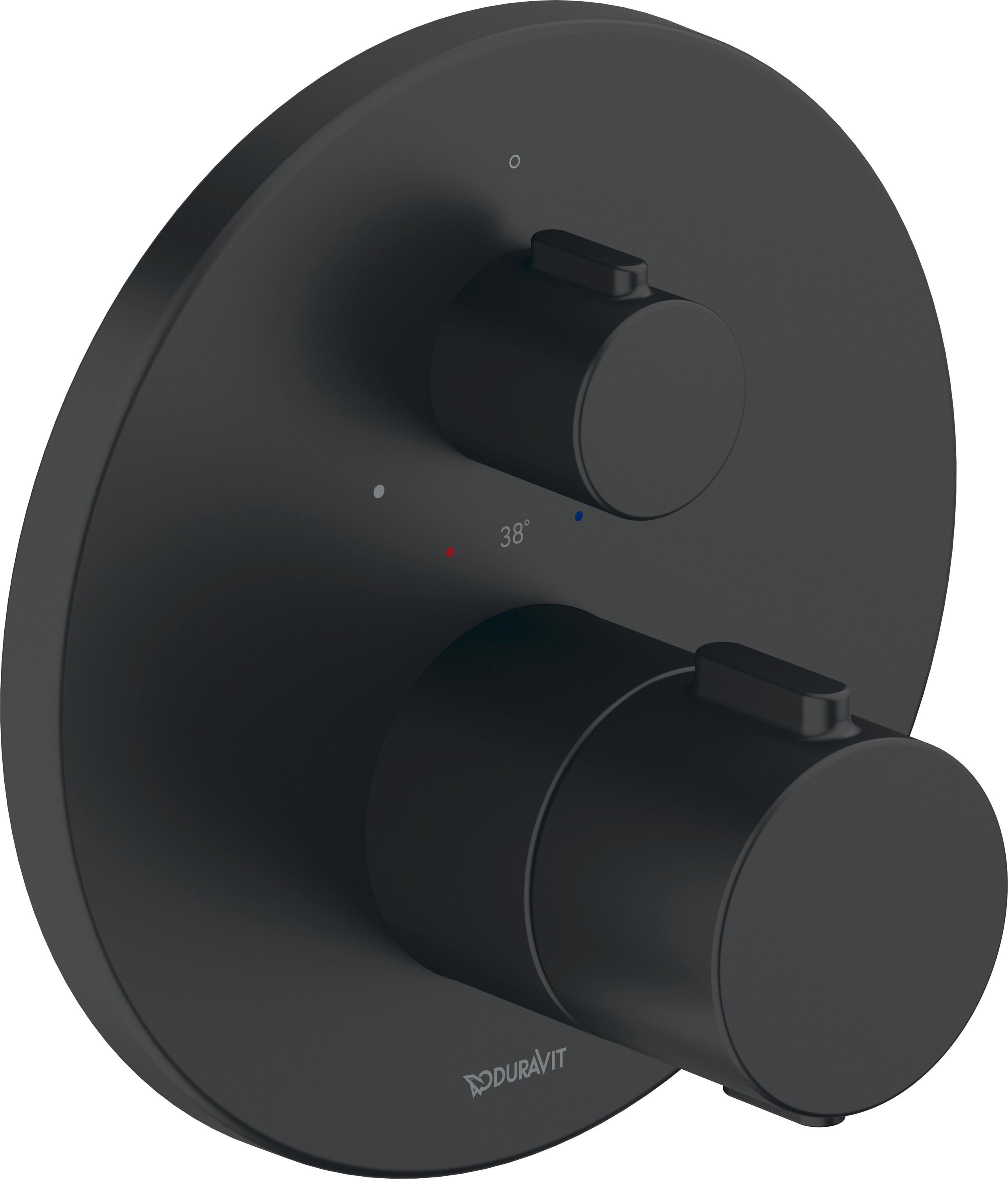 Duravit Fertigmontageset UP-THM, Rosette rund, schwarz matt